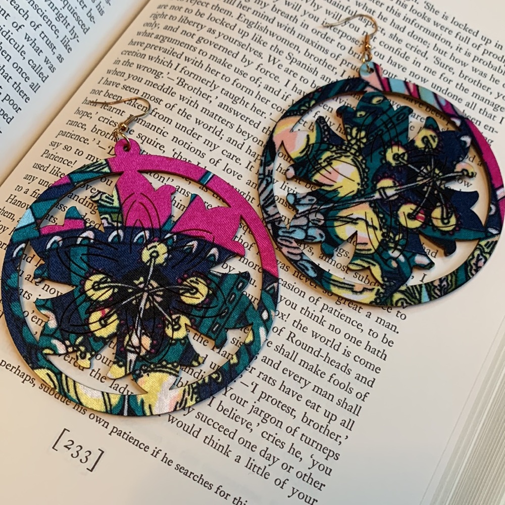 Colorful Circle Drop Earrings